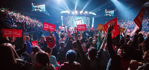 MIKE DEAL / WINNIPEG FREE PRESS
Around 16,000 kids from across Manitoba attend WE Day at Bell MTS Place where they were celebrating young people committed to making a difference.
181030 - Tuesday, October 30, 2018.