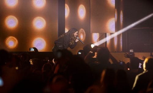 MIKE DEAL / WINNIPEG FREE PRESS
Mackenzie Ziegler, singer, actress and dancer performs to around 16,000 kids from across Manitoba who are attending WE Day at Bell MTS Place where they were celebrating young people committed to making a difference.
181030 - Tuesday, October 30, 2018.