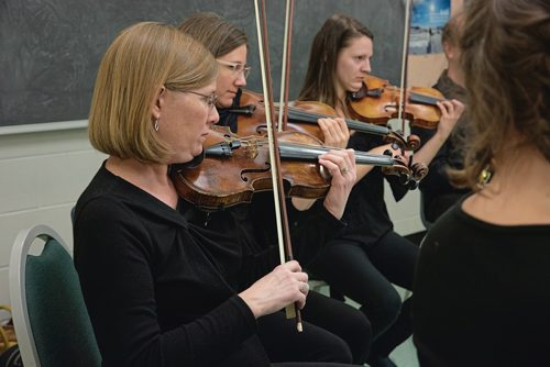 Canstar Community News Oct. 24 - The Winnipeg Symphony Orchestra's string section performs at Greenway School as part of its Bach to School program. (EVA WASNEY/CANSTAR COMMUNITY NEWS/METRO)