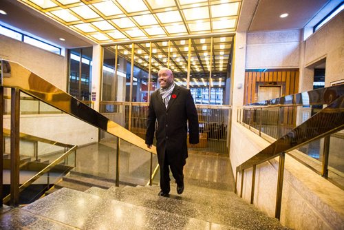 MIKAELA MACKENZIE / WINNIPEG FREE PRESS
Markus Chambers, councillor-elect for the new ward of St. Norbert-Seine River, takes a look around City Hall in Winnipeg on Wednesday, Oct. 31, 2018. 
Winnipeg Free Press 2018.