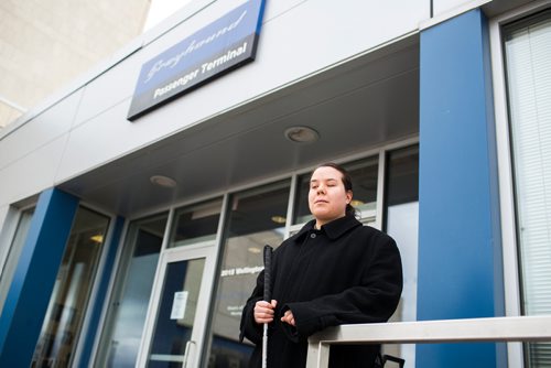 MIKAELA MACKENZIE / WINNIPEG FREE PRESS
Deanna Ng poses for a portrait at the Greyhound bus depot in Winnipeg on Wednesday, Oct. 31, 2018. With the service closing, she won't be able to visit her parents in Minnedosa.
Winnipeg Free Press 2018.