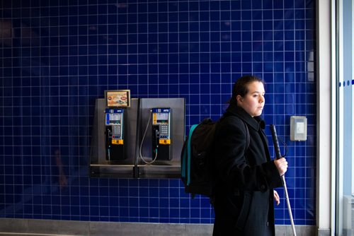 MIKAELA MACKENZIE / WINNIPEG FREE PRESS
Deanna Ng poses for a portrait at the Greyhound bus depot in Winnipeg on Wednesday, Oct. 31, 2018. With the service closing, she won't be able to visit her parents in Minnedosa.
Winnipeg Free Press 2018.