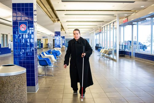 MIKAELA MACKENZIE / WINNIPEG FREE PRESS
Deanna Ng poses for a portrait at the Greyhound bus depot in Winnipeg on Wednesday, Oct. 31, 2018. With the service closing, she won't be able to visit her parents in Minnedosa.
Winnipeg Free Press 2018.