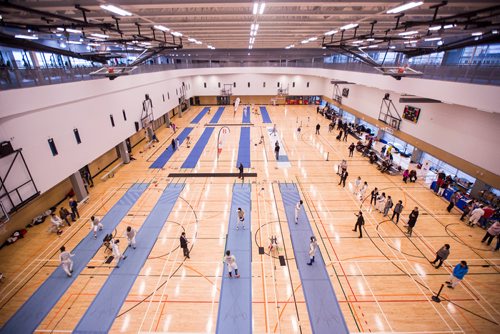 MIKAELA MACKENZIE / WINNIPEG FREE PRESS
The Canada Cup West fencing tournament at the Qualico Centre in Winnipeg on Saturday, Nov. 3, 2018. 
Winnipeg Free Press 2018.