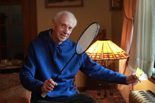 RUTH BONNEVILLE / WINNIPEG FREE PRESS

SPORTS - 
Portrait of Holocaust survivor, Dr. Stefan Carter, recipient of Badminton Manitoba Sport for Life Award, taken in his home in River Heights. 

See Mike Sawatsky story. 

Nov 5th , 2018