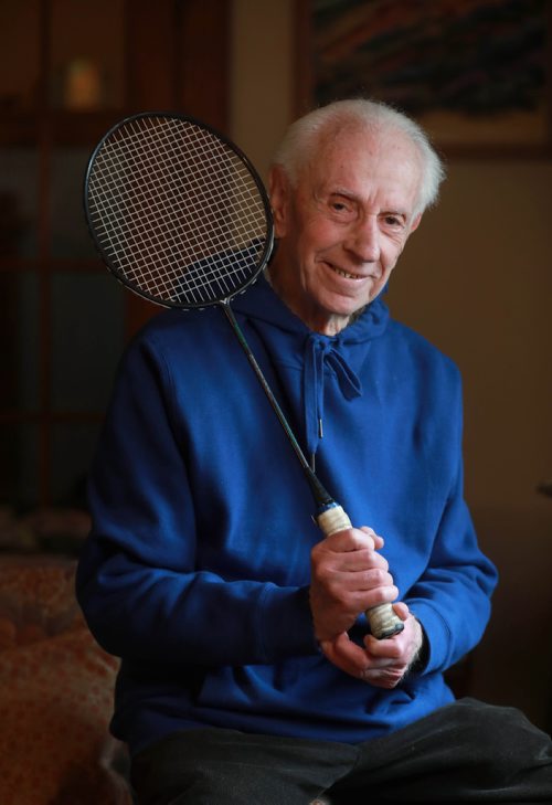 RUTH BONNEVILLE / WINNIPEG FREE PRESS

SPORTS - 
Portrait of Holocaust survivor, Dr. Stefan Carter, recipient of Badminton Manitoba Sport for Life Award, taken in his home in River Heights. 

See Mike Sawatsky story. 

Nov 5th , 2018