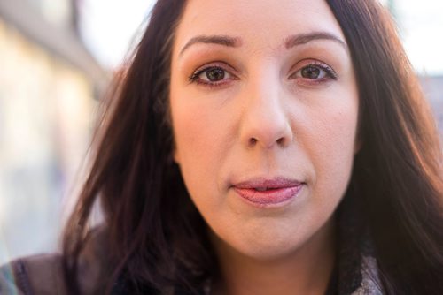 MIKAELA MACKENZIE / WINNIPEG FREE PRESS
Amanda Murdock poses by Stella's on Sherbrook in Winnipeg on Friday, Nov. 9, 2018. The three of them are speaking out about a workplace culture of harassment at the popular Winnipeg restaurant.
Winnipeg Free Press 2018.