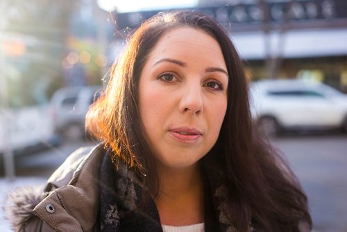 MIKAELA MACKENZIE / WINNIPEG FREE PRESS
Amanda Murdock poses by Stella's on Sherbrook in Winnipeg on Friday, Nov. 9, 2018. The three of them are speaking out about a workplace culture of harassment at the popular Winnipeg restaurant.
Winnipeg Free Press 2018.