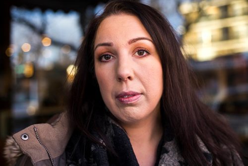 MIKAELA MACKENZIE / WINNIPEG FREE PRESS
Amanda Murdock poses by Stella's on Sherbrook in Winnipeg on Friday, Nov. 9, 2018. The three of them are speaking out about a workplace culture of harassment at the popular Winnipeg restaurant.
Winnipeg Free Press 2018.