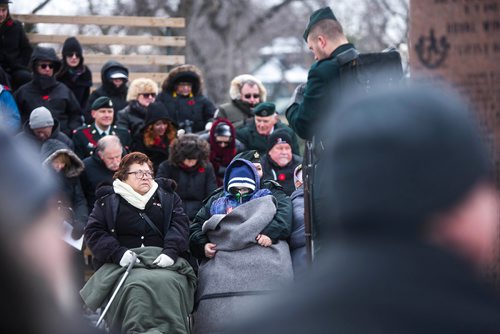 MIKAELA MACKENZIE / WINNIPEG FREE PRESS
The Royal Winnipeg Rifles host a 135th anniversary commemoration service and unveiling of the Legacy Stone Project at Vimy Ridge Memorial Park  in Winnipeg on Saturday, Nov. 10, 2018. 
Winnipeg Free Press 2018.