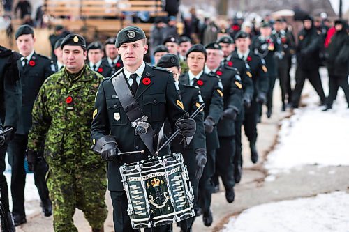 MIKAELA MACKENZIE / WINNIPEG FREE PRESS
The Royal Winnipeg Rifles host a 135th anniversary commemoration service and unveiling of the Legacy Stone Project at Vimy Ridge Memorial Park  in Winnipeg on Saturday, Nov. 10, 2018. 
Winnipeg Free Press 2018.