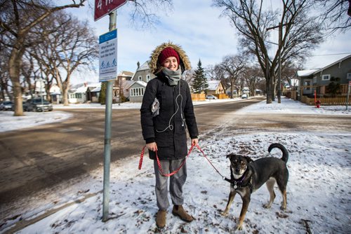 MIKAELA MACKENZIE / WINNIPEG FREE PRESS
A sign asking for residents' input on a bike lane along Wolseley Avenue in Winnipeg on Monday, Nov. 12, 2018. 
Winnipeg Free Press 2018.