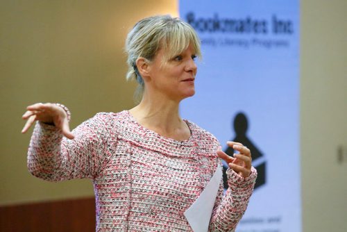 SUBMITTED PHOTO / BRIAN GOULD

Guest speaker Joanne Kelly (journalism instructor, Red River College) talks to the crowd at the eighth annual Breakfast with Bookmates event on Oct. 10, 2018 at the Viscount Gort Hotel. (See Social Page)