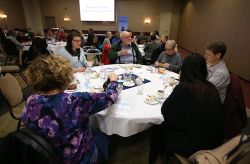 JASON HALSTEAD / WINNIPEG FREE PRESS

Attendees at the eighth annual Breakfast with Bookmates event on Oct. 10, 2018 at the Viscount Gort Hotel. (See Social Page)