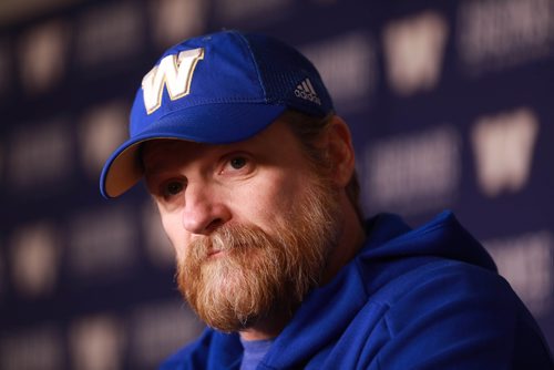 RUTH BONNEVILLE / WINNIPEG FREE PRESS

Winnipeg Blue Bombers Head Coach. Mike Mike O'Shea, answers questions from the media during press conference at Investors Group media room Monday.


 Nov 19th, 2018