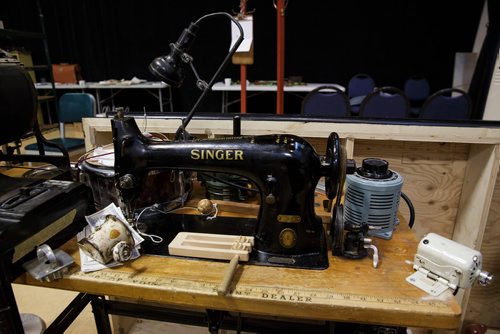 MIKE DEAL / WINNIPEG FREE PRESS
Various objects that John Gzowski the guy responsible for creating the foley sound effects for RMTCs upcoming production of Its a Wonderful Life: The Radio Play, will be using set up in a rehearsal space at RMTC.
181114 - Wednesday, November 14, 2018.