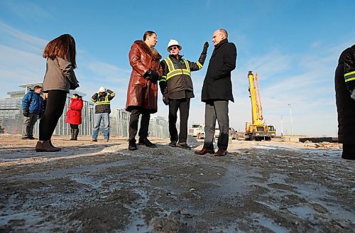 RUTH BONNEVILLE / WINNIPEG FREE PRESS

LOCAL 

The Federal Government announces its investment of $18 million in the construction of Park City Commons with a 6-storey building that will provide safe and affordable housing for 95 families Tuesday.

Jean-Yves Duclos, Minister of Canada Mortgage and Housing Corporation (CMHC), walks through the construction area of Park City Commons which is the home for the 6-storey building, with Wpg. Centre Minister, ROBERT-FALCON OUELLETTE, and President of EdgeCorp Developments, Keith Merkel prior to press conference at Park City located at 1500 Plessis Road Tuesday.


 Nov 20th, 2018