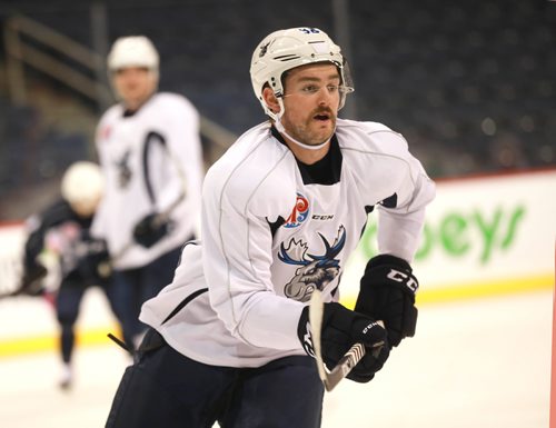 RUTH BONNEVILLE / WINNIPEG FREE PRESS

Sports - Moose
Logan Shaw signed a deal recently with the Manitoba Moose.  Photos taken at practice with teammates at Bell MTS Place Wednesday.


 Nov 21st, 2018
