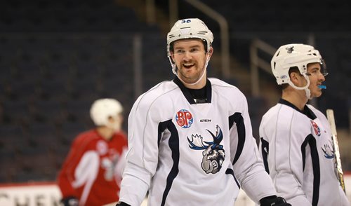 RUTH BONNEVILLE / WINNIPEG FREE PRESS

Sports - Moose
Logan Shaw signed a deal recently with the Manitoba Moose.  Photos taken at practice with teammates at Bell MTS Place Wednesday.


 Nov 21st, 2018