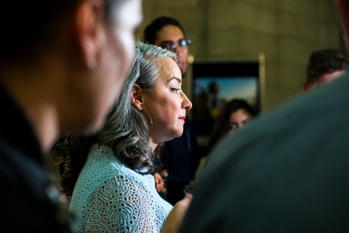 MIKAELA MACKENZIE / WINNIPEG FREE PRESS
NDP MLA Nahanni Fontaine scrums at the Manitoba Legislative Building in Winnipeg on Thursday, Nov. 22, 2018.
Winnipeg Free Press 2018.