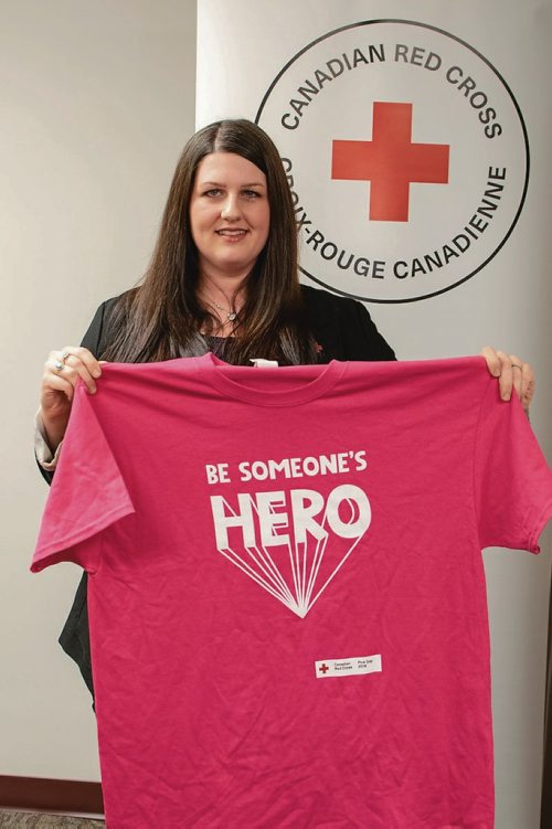 Canstar Community News Nov. 20 - The Canadian Red Cross unveiled the design for its Pink Day 2019 T-shirt on Nov. 20. (EVA WASNEY/CANSTAR COMMUNITY NEWS/METRO)