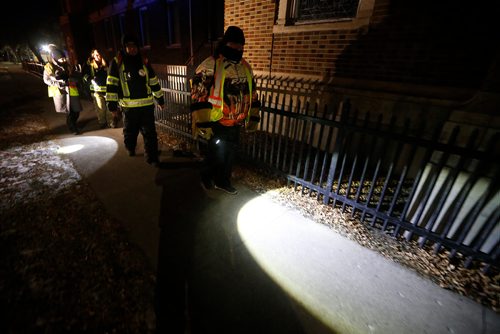 JOHN WOODS / WINNIPEG FREE PRESS
Julie Payette, Governor General of Canada, met and walked with James Favel and the Bear Clan Patrol in Winnipeg's North End Monday, November 26, 2018.