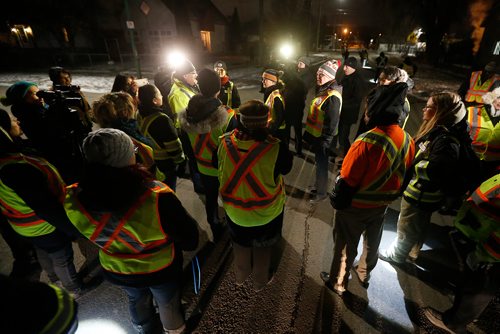 JOHN WOODS / WINNIPEG FREE PRESS
Julie Payette, Governor General of Canada, met and walked with James Favel and the Bear Clan Patrol in Winnipeg's North End Monday, November 26, 2018.