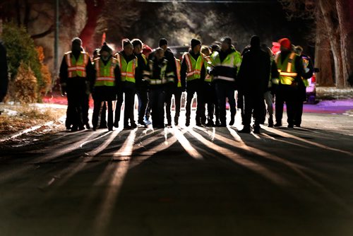 JOHN WOODS / WINNIPEG FREE PRESS
Julie Payette, Governor General of Canada, met and walked with James Favel and the Bear Clan Patrol in Winnipeg's North End Monday, November 26, 2018.