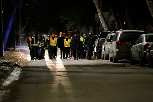 JOHN WOODS / WINNIPEG FREE PRESS
Julie Payette, Governor General of Canada, met and walked with James Favel and the Bear Clan Patrol in Winnipeg's North End Monday, November 26, 2018.