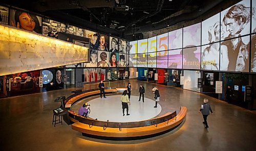 MIKE DEAL / WINNIPEG FREE PRESS
Gov. Gen. Julie Payette tours the CMHR Tuesday morning on her second day of visiting Manitoba. 
181127 - Tuesday, November 27, 2018.