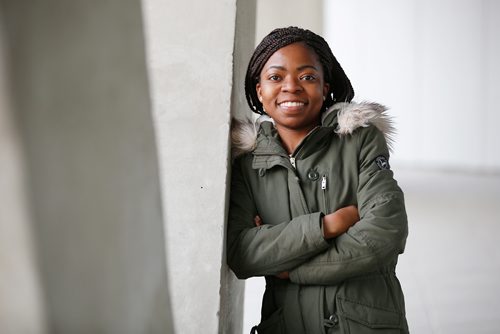 JOHN WOODS / WINNIPEG FREE PRESS
Annette Riziki, University of Manitoba student, recently was awarded a Rhodes Scholarship and is photographed at the university Tuesday, November 27, 2018.