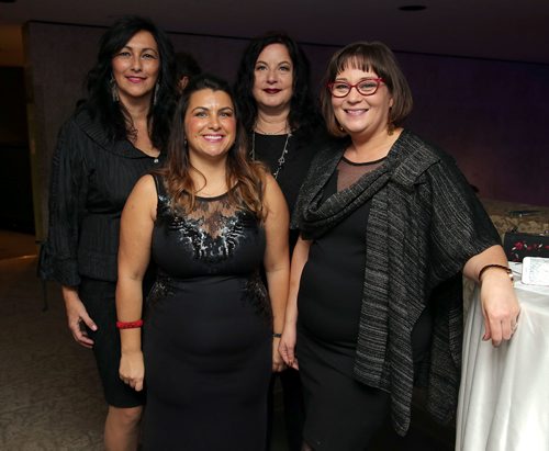 JASON HALSTEAD / WINNIPEG FREE PRESS

L-R: Diane Roussin, Dr. Julie Nagam, Sharon Parenteau and Dr. Jaime Cidro at the Winnipeg Art Gallery Gala on Oct. 13, 2018. (See Social Page)