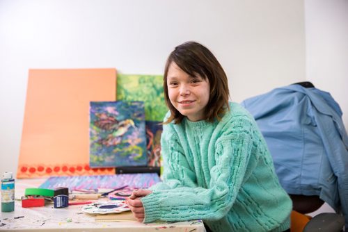 MIKAELA MACKENZIE / WINNIPEG FREE PRESS
Brittney Fox, artist in residence, poses for a portrait at Artbeat Studio in Winnipeg on Wednesday, Nov. 28, 2018.
Winnipeg Free Press 2018.