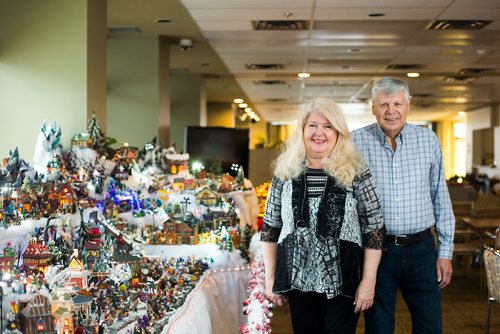 MIKAELA MACKENZIE / WINNIPEG FREE PRESS
Brian and Terry Vanoutrive and their Christmas village that they build every year at their residence, Fred Douglas Place, in Winnipeg on Friday, Nov. 23, 2018.
Winnipeg Free Press 2018.