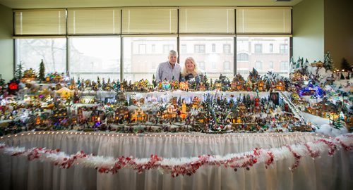 MIKAELA MACKENZIE / WINNIPEG FREE PRESS
Brian and Terry Vanoutrive and their Christmas village that they build every year at their residence, Fred Douglas Place, in Winnipeg on Friday, Nov. 23, 2018.
Winnipeg Free Press 2018.