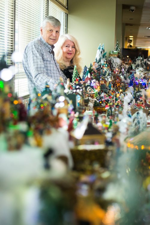 MIKAELA MACKENZIE / WINNIPEG FREE PRESS
Brian and Terry Vanoutrive and their Christmas village that they build every year at their residence, Fred Douglas Place, in Winnipeg on Friday, Nov. 23, 2018.
Winnipeg Free Press 2018.