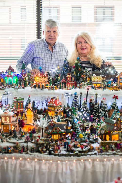 MIKAELA MACKENZIE / WINNIPEG FREE PRESS
Brian and Terry Vanoutrive and their Christmas village that they build every year at their residence, Fred Douglas Place, in Winnipeg on Friday, Nov. 23, 2018.
Winnipeg Free Press 2018.