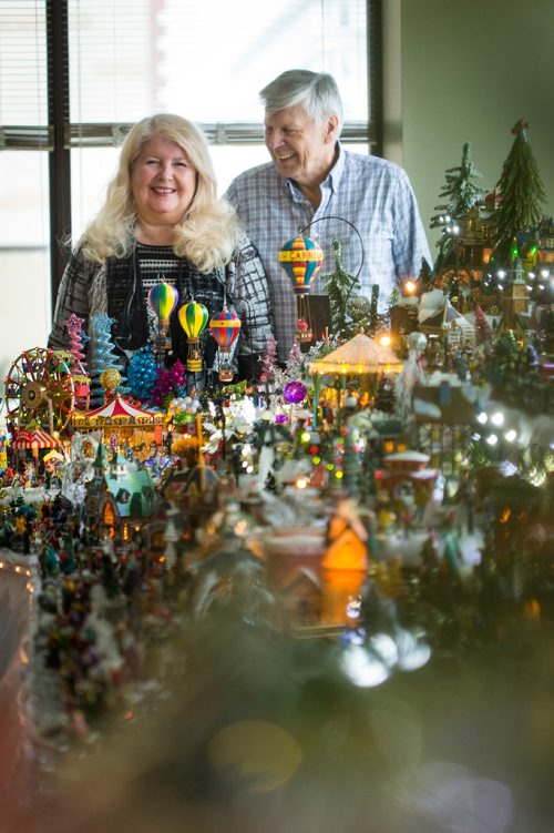 MIKAELA MACKENZIE / WINNIPEG FREE PRESS
Brian and Terry Vanoutrive and their Christmas village that they build every year at their residence, Fred Douglas Place, in Winnipeg on Friday, Nov. 23, 2018.
Winnipeg Free Press 2018.