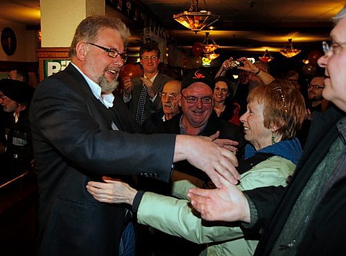 BORIS MINKEVICH / WINNIPEG FREE PRESS 090324 Bill Blaikie wins! Victory party at the La Salle Hotel.