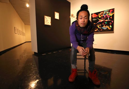 RUTH BONNEVILLE / WINNIPEG FREE PRESS

Photo of local artist Takashi Iwasaki next to his work for the WAG's new exhibit called, Behind Closed Doors. the latest exhibition from the Winnipeg Art Gallery's New Contemporary series which describes the artist's creative process in their studio and their research from the museum vault. 

Artists in show  based in Winnipeg or with Winnipeg roots: Ian August, Irene Bindi, Mia Feuer, Takashi Iwasaki, Shaun Morin & Melanie Rocan, Kristin Nelson, Matea Radic, Dominique Rey, and Robert Taite.


Nov 30th, 2018