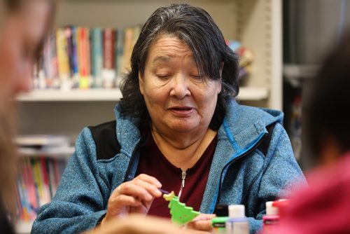 RUTH BONNEVILLE / WINNIPEG FREE PRESS

49.8 Meth

IFC elder and minister, Connie Budd originally from Norway House, uses art therapy while working with clients coming in with addiction issues like meth at the centre.  
Portraits of Connie with some of her bead work she makes with clients at IFC.

Feature on IFC for Meth project, this time at Indigenous Family Centre, 
Where : IFC (Indigenous Family Centre), 470 Selkirk Ave.
Why: IFC has been a frequent visiting spot for meth users of late, causing the centre to lock their doors and cut back on hours. Bathrooms have also been locked up because meth users were trying to eat their feces (to get high again).


See Jessica Botelho-Urbanski story. 
Dec 3rd, 2018