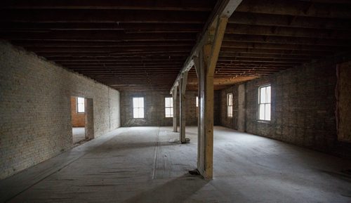 MIKE DEAL / WINNIPEG FREE PRESS
Warehouse 1885, a repurposing of a historic building built in 1885 to a 39-unit residential complex at 104 Princess Street.
181204 - Tuesday, December 04, 2018.