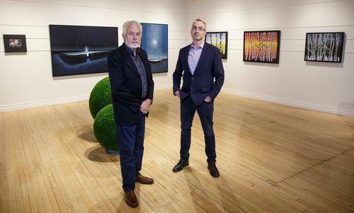 MIKE DEAL / WINNIPEG FREE PRESS
Bill and Shaun Mayberry in the Mayberry gallery on McDermot Avenue.
181205 - Wednesday, December 05, 2018.