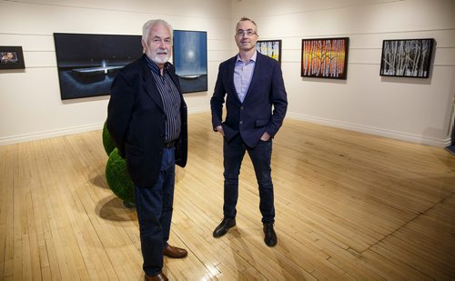 MIKE DEAL / WINNIPEG FREE PRESS
Bill and Shaun Mayberry in the Mayberry gallery on McDermot Avenue.
181205 - Wednesday, December 05, 2018.