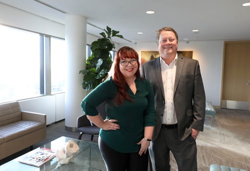 RUTH BONNEVILLE / WINNIPEG FREE PRESS

UNITED WAY at  MLT Aikins law office
Photo of  Curtis Unfried (MLT Aikins partner) and Stephanie Murphy (legal assistant) for story on  law firm's United Way fundraiser. 

Reporter: Danton Unger

Dec 6th, 2018