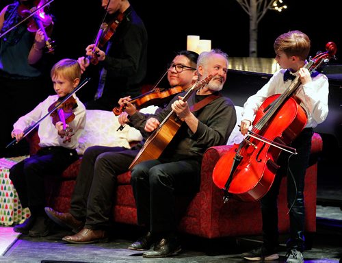 PHIL HOSSACK / WINNIPEG FREE PRESS -  Family of Donnell Leahy and Natalie MacMaster and friends warm up the audience before the husband and wife team hit the stage Thursday evening in their travelling Celtic Family Christmas Show. - December 5, 2018