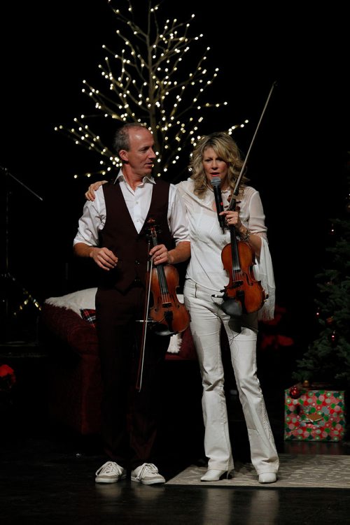 PHIL HOSSACK / WINNIPEG FREE PRESS - Donnell Leahy and Natalie MacMaster Thursday evening in their travelling Celtic Family Christmas Show. - December 5, 2018