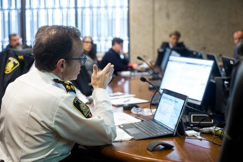 MIKAELA MACKENZIE / WINNIPEG FREE PRESS
Winnipeg Police Chief Danny Smyth speaks at the police board meeting at City Hall in Winnipeg on Friday, Dec. 7, 2018.
Winnipeg Free Press 2018.