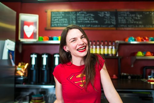 MIKAELA MACKENZIE / WINNIPEG FREE PRESS
Allison Slessor, owner of Modern Coffee, poses in her newly opened cafe at Inkster and Main in Winnipeg on Friday, Dec. 7, 2018.
Winnipeg Free Press 2018.