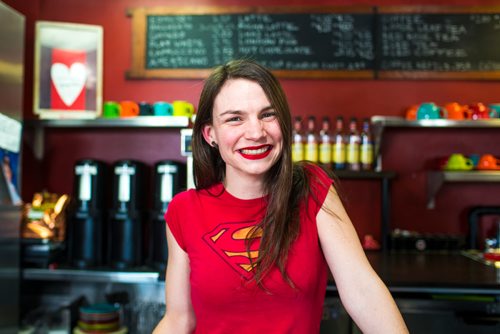 MIKAELA MACKENZIE / WINNIPEG FREE PRESS
Allison Slessor, owner of Modern Coffee, poses in her newly opened cafe at Inkster and Main in Winnipeg on Friday, Dec. 7, 2018.
Winnipeg Free Press 2018.